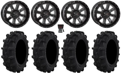 System 3 ST-4 14" Wheels Black 29" Mud XC Tires Yamaha Viking Wolverine - Image 1 of 4