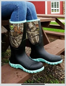 TIDEWE Rubber Boots for Multi-Season, Waterproof Steel Shank Women’ Size 11 Camo - Picture 1 of 8