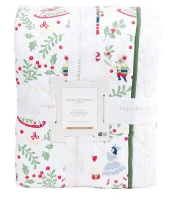 Juego de Edredón Navidad REINA/COMPLETO Vacaciones CASCANUECES Patrón Estrella Reversible Foto 1 de 2