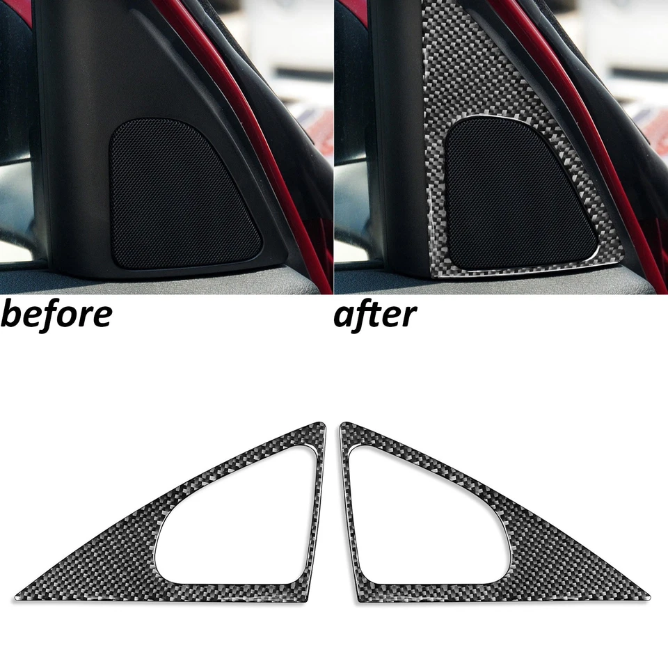 Real Carbon Fiber Interior Side A-Pillar Speaker Panel Trim For BMW X1 E84 11-15 - Изображение 1 из 4