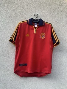 Vintage 1999 2001 Adidas Spain Soccer Jersey Size S - Picture 1 of 24