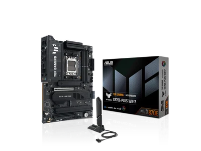 ASUS TUF GAMING X870E-PLUS WIFI7 AMD X870E ATX Motherboard with 16+2+1 80A Power - Image 1 of 4