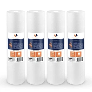 4PK of Big Blue 5 Micron 20" x 4.5" Sediment Water Filter Cartridge by Aquaboon - Picture 1 of 8