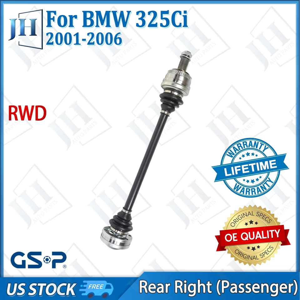 Eje CV trasero derecho pasajero OE para 01-06 BMW 325Ci 325i 323i Z4 328i tracción trasera Foto 1 de 4