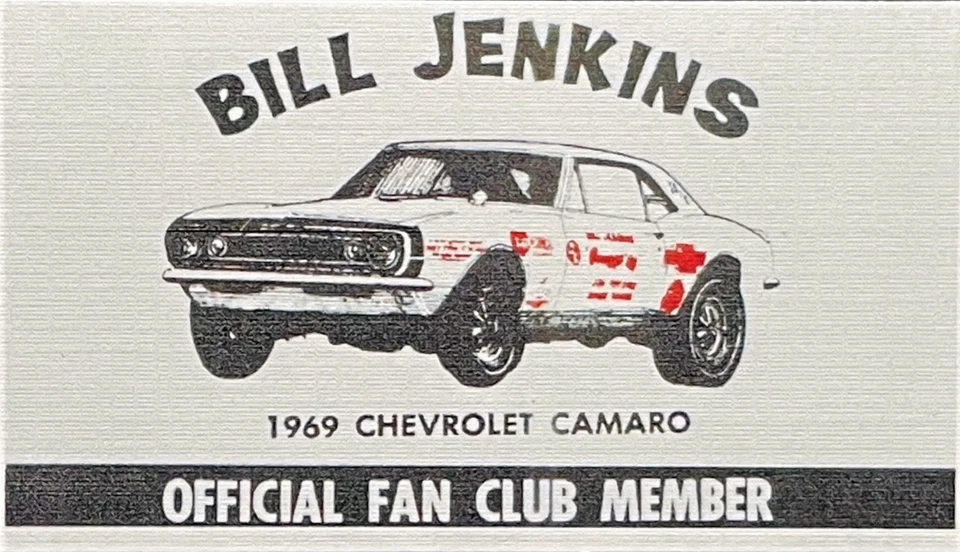 Bill Jenkins Drag Racer Fan Club Member Membership Card Old School Throwback! - Image 1 of 1
