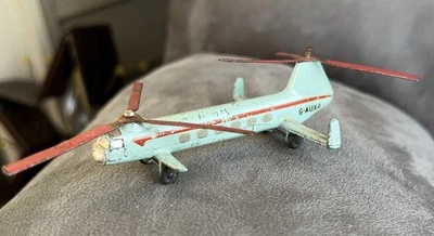 Dinky Toys 1956 Оригинал 715 - Вертолет Bristol 173-Синий-РЕДКИЙ 5" W Пропеллеры - Изображение 1 из 4