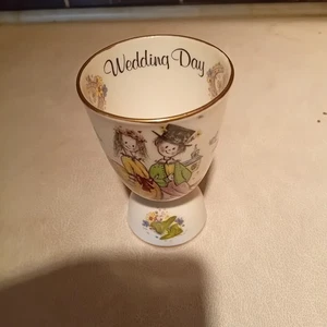 Jarrón Priory Pottery Coventry pequeño día de boda en buen estado de colección. - Imagen 1 de 2