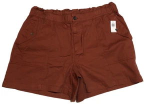 WOMEN'S OLD NAVY RUST HIGH-WAISTED TWILL UTILITY SHORTS - SIZE XL - Picture 1 of 3