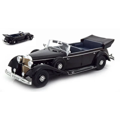 MERCEDES 770K (W150) CONVERTIBLE 1938 BLACK 1:18 Modelcargroup Auto d'Epoca Mode - Immagine 1 di 3