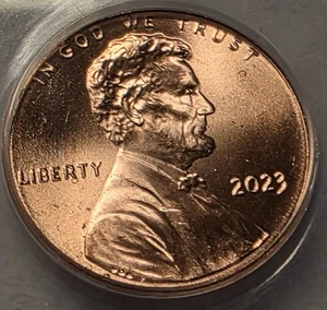 2023 Extra "V" Lincoln Cent Penny Graded ANACS MS 67 RD Rare VDB-V Error+++ - Picture 1 of 4