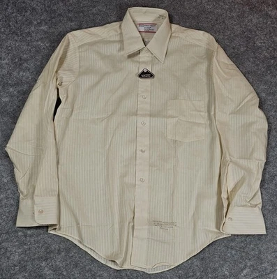 Camisa vintage Sears para hombre 16 32-33 beige Perma Prest L/S corte regular nueva con etiquetas Foto 1 de 4
