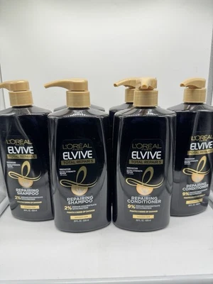 (6) L'Oreal Elvive Total Repair 5 Shampoo & Conditioner Damage Hair Pump 28Oz - Image 1 of 4