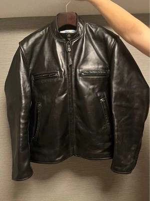 Chaqueta de cuero Aero Café Racer jinetes individuales cuero de caballo talla 40 negra Foto 1 de 3