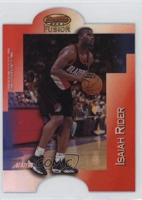 1998 Bowman's Best Mirror Image Refractor /100 Isaiah Rider Michael Finley #MI8 - Image 1 of 2