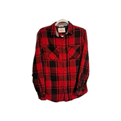 Camisa a Cuadros Urban Pipeline Impresionantemente Suave Ultimate Franela Para Hombre Talla S Roja y Negra Foto 1 de 4