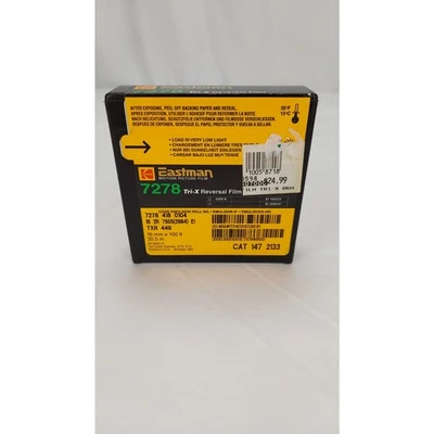 Película reversible Eastman Kodak 7278 Tri-X de colección 16 mm x 100 pies blanco y negro Foto 1 de 4