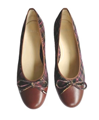 Zapatos Ara Scout Altos Suaves Talla 6 Marrón Beige Cuadros Puntera Plana 3.5 Foto 1 de 4