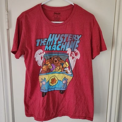 Футболка Scooby-Doo Hanna Barbara Cartoon The Mystery Machine, красная. Мужские средние - Изображение 1 из 3