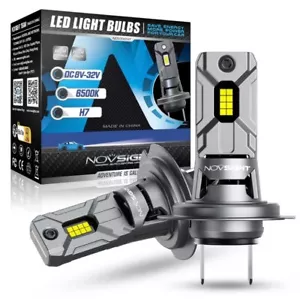 NOVSIGHT H7 60W LED Headlight Replacement Bulbs Canbus 12000LM Xenon White UK - Picture 1 of 7
