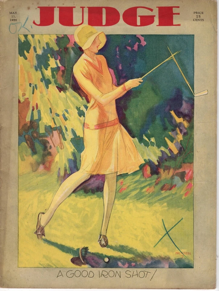 Vintage Judge Magazine May 11, 1929 "A Good Iron Shot"  ~  3 - Image 1 of 1