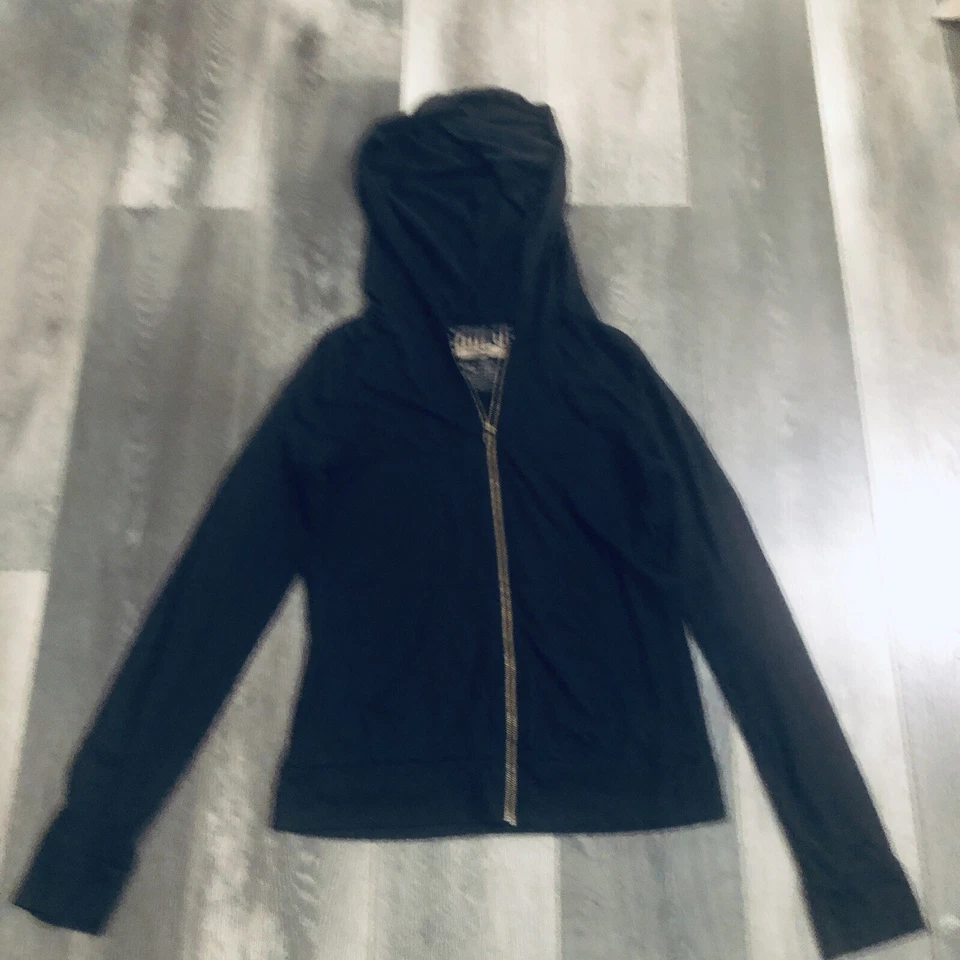 Chin Up Brand Small Black Zip Up Hoodie  - Image 1 of 4