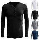 Men's Comfortable Henley Thermal Long Sleeve Vest Great for Winte