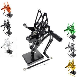 FXCNC Rearsets Foot peg Pedals Footrest For YZF R1 1998-2003 1999 2000 2001 2002 - Picture 1 of 18