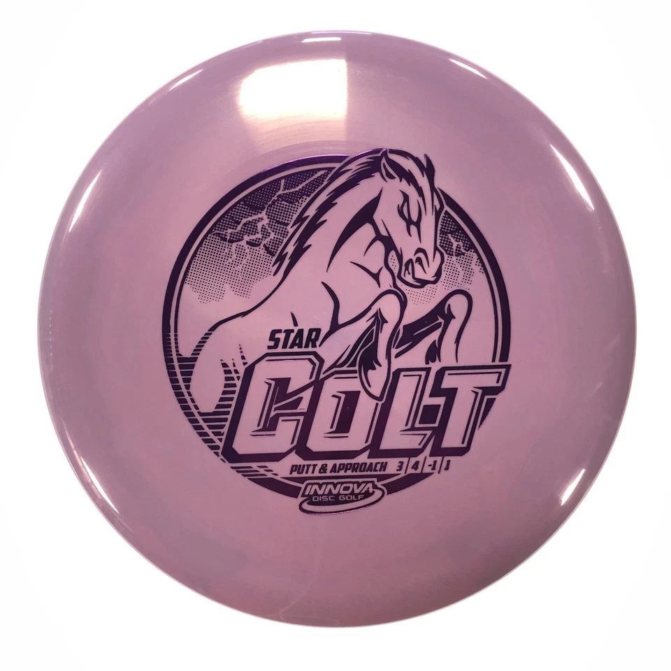 DISC GOLF INNOVA STAR COLT STRAIGHT PUTT & APPROACH 173-5g PURPLE W/ PURPLE FOIL - Image 1 of 1