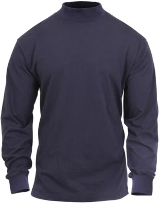 Cuello alto cálido cuello alto uniforme top manga larga simulada camisa suéter Foto 1 de 4