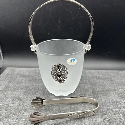 Cubo de hielo de cristal esmerilado de Murano Creazioni Silvestri Arte Italia RARO MCM de colección Foto 1 de 4