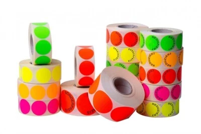 Haftetiketten Etiketten Rollen 32mm Fuchsia Aktionsetiketten Aufkleber Abverkauf