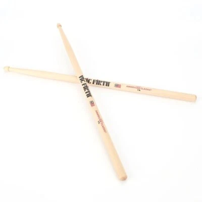 Palos de tambor Vic Firth 5A VF-5A punta de madera nogal clásico americano elección de bateristas Foto 1 de 4
