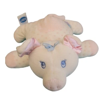 Juguete de felpa Eden rosa pastel a lunares para bebé sonajero tela de felpa Lovey Baby  Foto 1 de 4