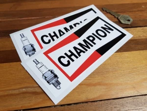 CHAMPION con bujía estilo 6 en pegatina coche clásico - Imagen 1 de 1