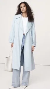 Banana Republic Water Resistant Travel Trench Coat Light Blue Size XXL #538138 - Picture 1 of 3