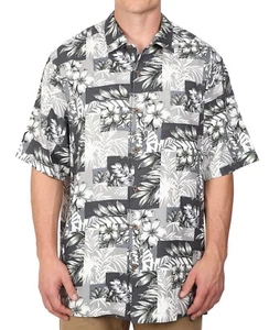 $168 New Tommy Bahama Big & Tall Plumeria Patchwork Tortola Silk Camp Shirt XLT - Picture 1 of 4