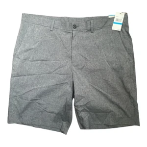 Perry Ellis Mens Portfolio Travel Luxe Chinos Shorts Gray Heathered 36 New - Picture 1 of 5
