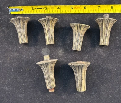 lot of 5 vintage 1960s brass chandelier parts Made In Spain - Image 1 of 4