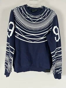 Blak by Rocawear Sweatshirt Women’s Large Crewneck Magic Number 9 In Navy Blue - Picture 1 of 8