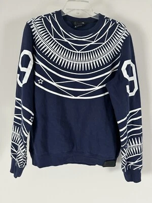 Blak by Rocawear Sweatshirt Women’s Large Crewneck Magic Number 9 In Navy Blue - Image 1 of 4