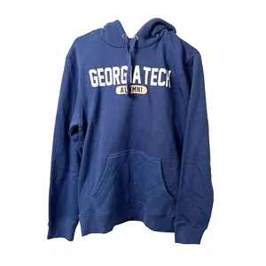 Fanatics Sweatshirt Mens Blue Hooded Medium Georgia Tech Alumni Kangaroo Pocket - Picture 1 of 9