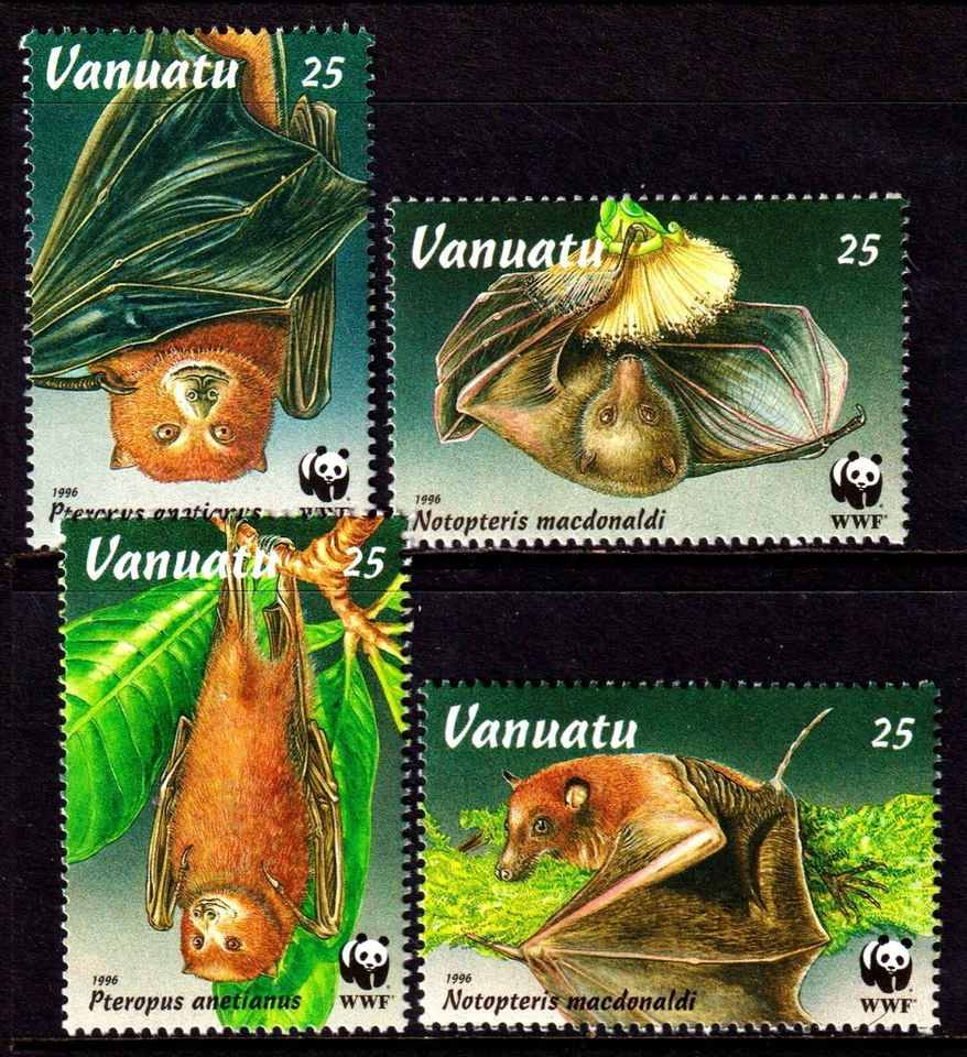 Vanuatu 1996 Flying Foxes - WWF Completo Como Nuevo MNH Set SC 673-676 Foto 1 de 1