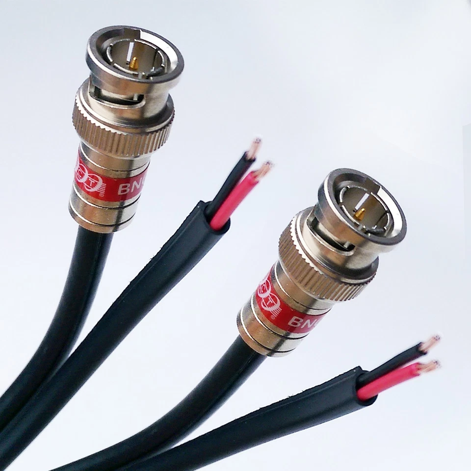 Solid Copper CCTV TVI CVI AHD HD-SDI Security Camera Cable RG-59 BNC Connectors - Image 1 of 1