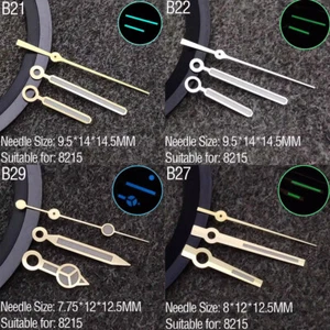 Manecillas de Reloj Verde Azul Luminoso Juego de Punteros de Reloj Accesorios para Movimiento 8215 - Imagen 1 de 21