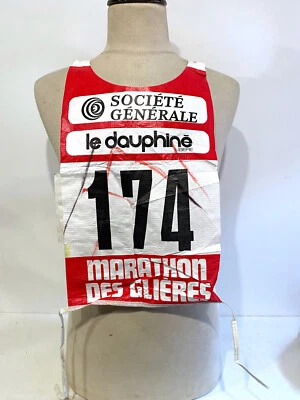 Ancien dossard Chasuble Ski du Marathon des Gliéres le Dauphiné Société Générale - Photo 1/3