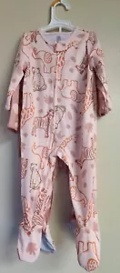 2 pack Just One You by Carters 12 Month Girls Footed Sleepers Pajamas - Picture 1 of 3