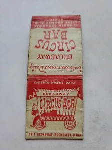 Broadway Circus Bar Matchbook Cover - Picture 1 of 2