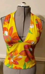 Ralph Lauren Tankini Swim Top Floral Tropical Print Size 10 - Picture 1 of 15