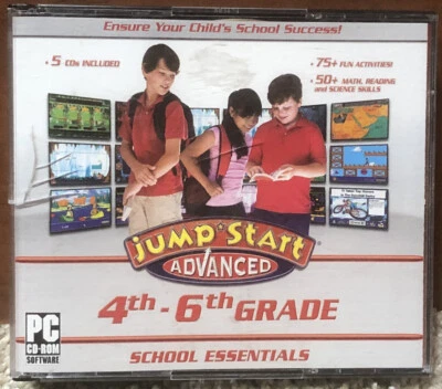 JumpStart Advanced 4th-6th Grade for PC  School  Essentials 5 CDs Included Teach - Image 1 of 4