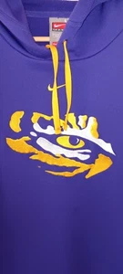 LSU Tigers Nike Team Hoodie Sweatshirt Center Swoosh Herren Large - Bild 1 von 6